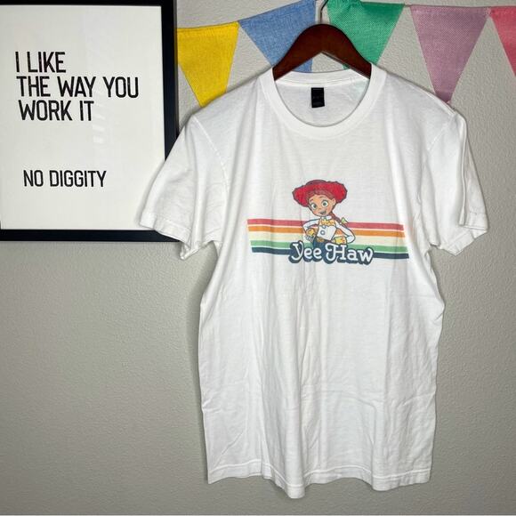 Tultex Tops - Toy Story Jesse Yee Haw White Tee | M
